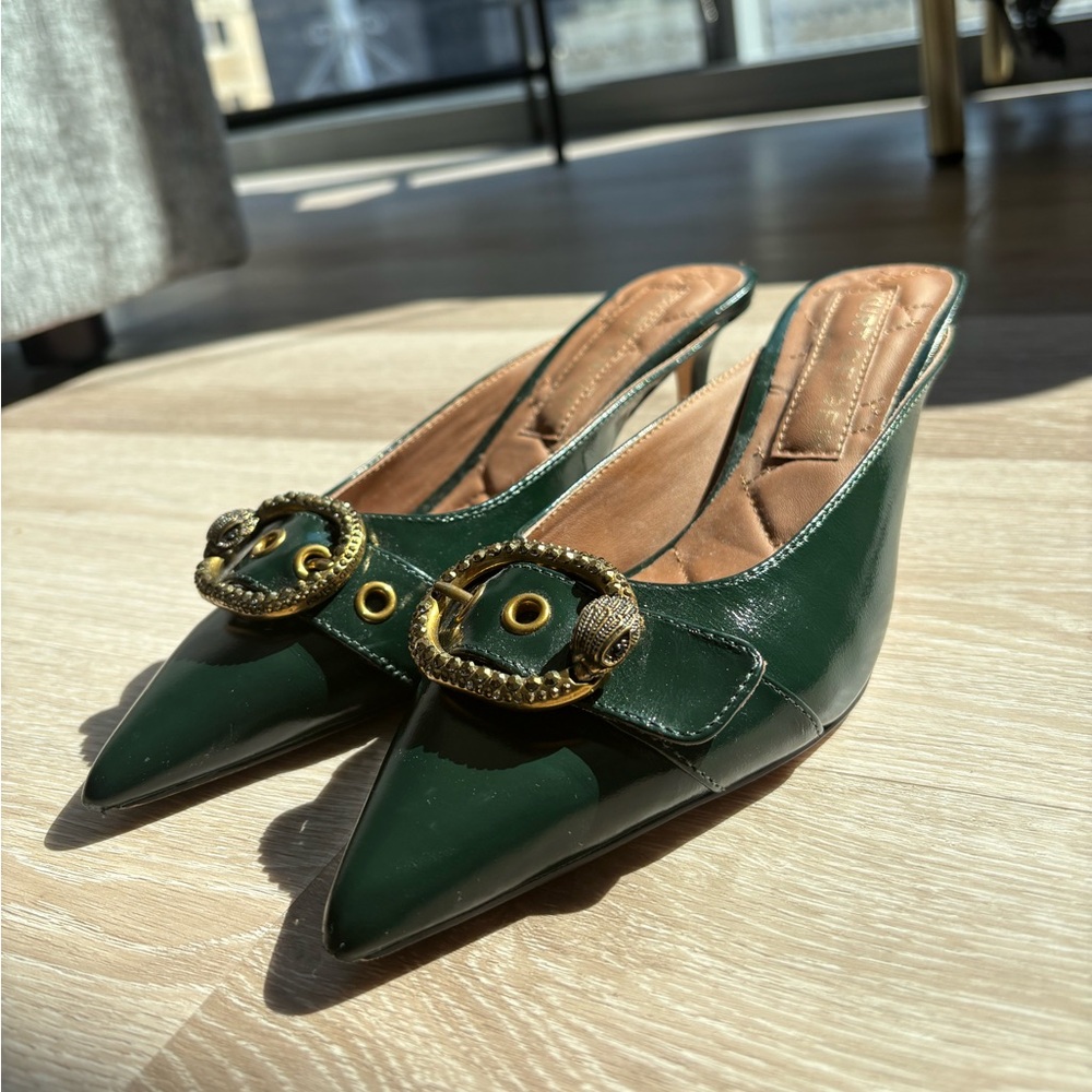 Green kitten heel mules - Kurt Geiger size 38/7 US